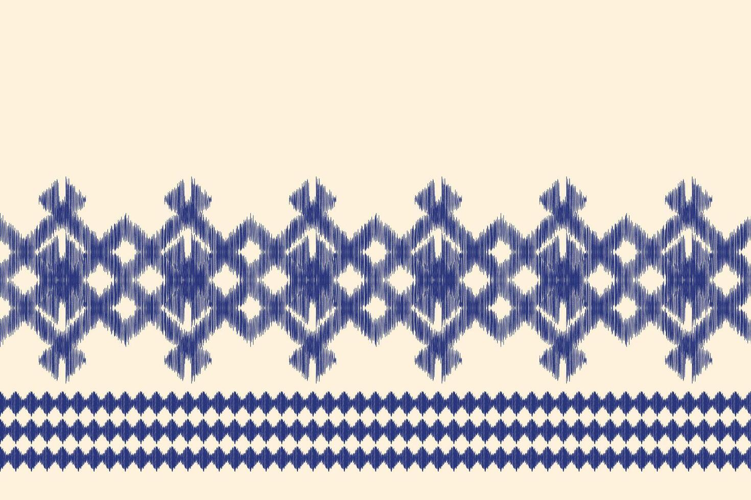 Ethnic ikat motif fabric pattern style. Embroidery Ethnic oriental pattern cream background wallpaper. Abstract.Texture,frame,decoration. vector