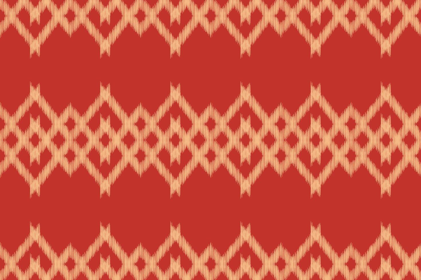 Ethnic ikat motif fabric pattern geometric.Ikat embroidery Ethnic oriental pattern red background. Abstract.Texture. vector