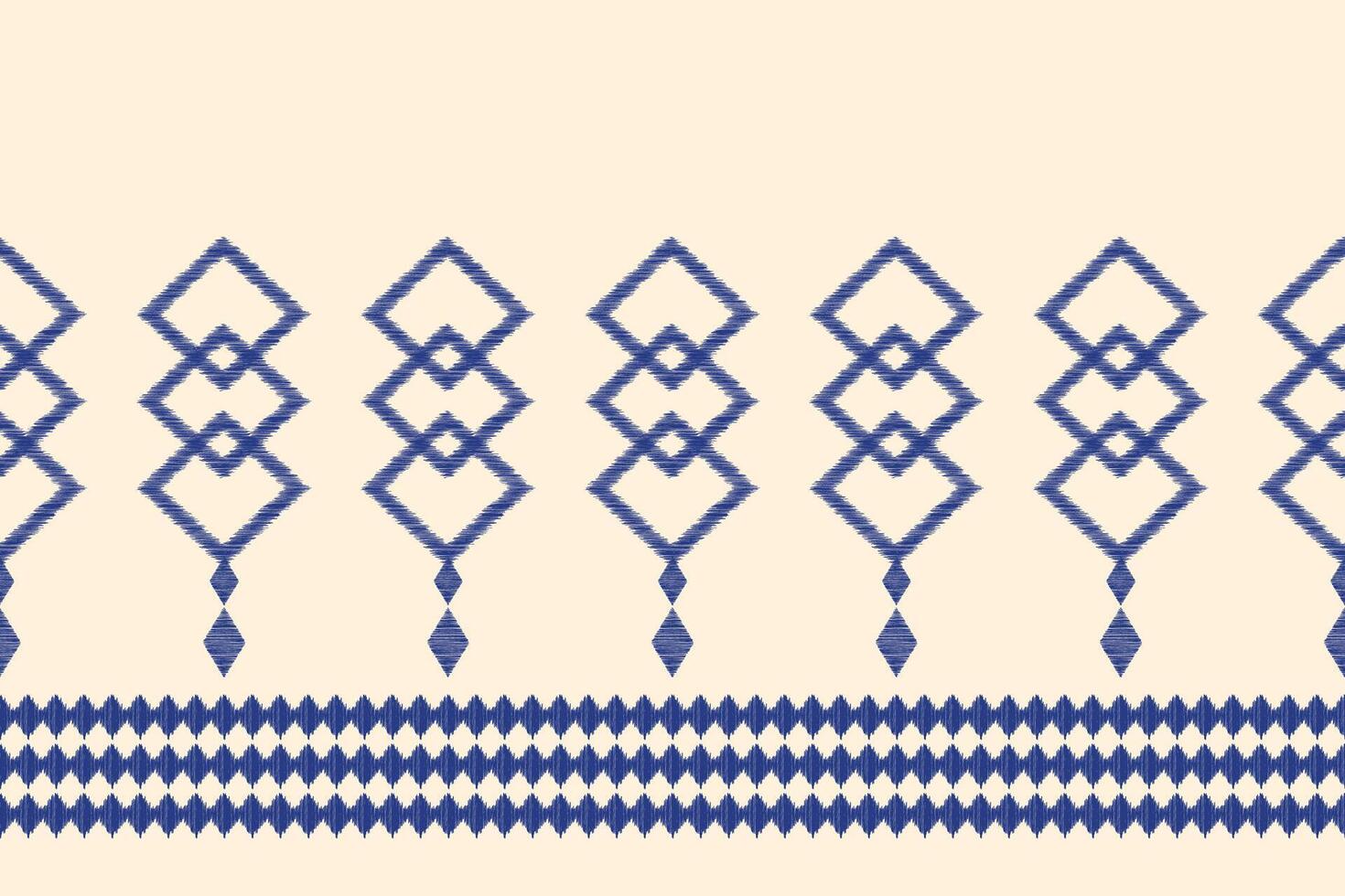 Ethnic Traditional ikat motif fabric pattern geometric style.Ikat embroidery Ethnic oriental pattern cream background wallpaper. Abstract,,illustration.Texture,frame,decoration. vector