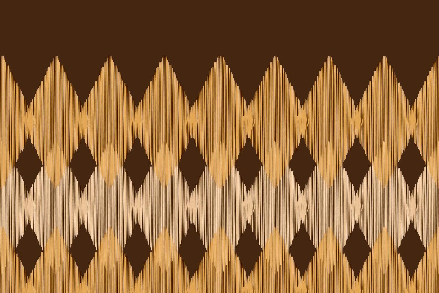 Traditional ikat motif fabric pattern.Ikat embroidery Ethnic oriental pattern brown background wallpaper. AbstractTexture,frame,decoration. vector