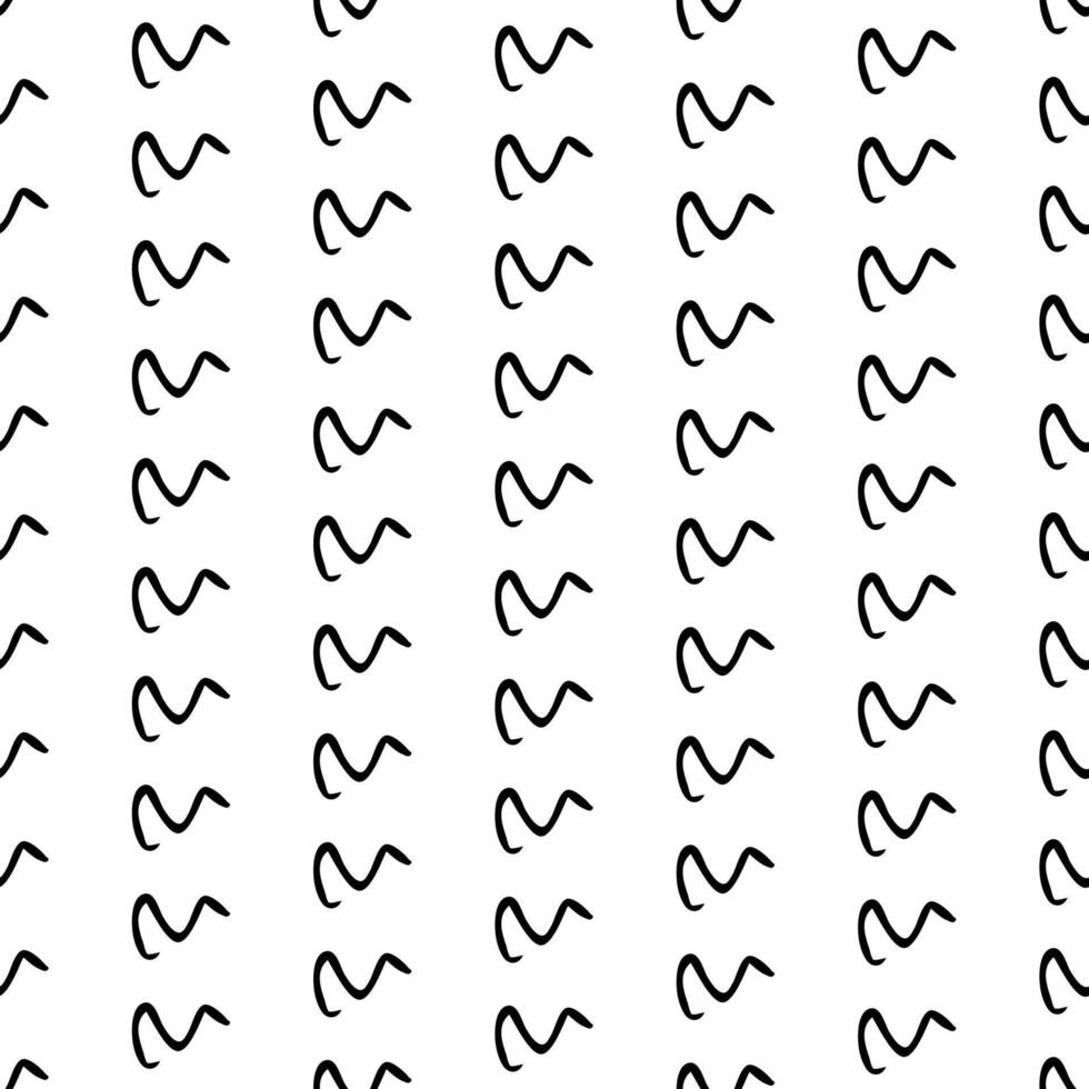 Seamless pattern with sketch squiggle vector
