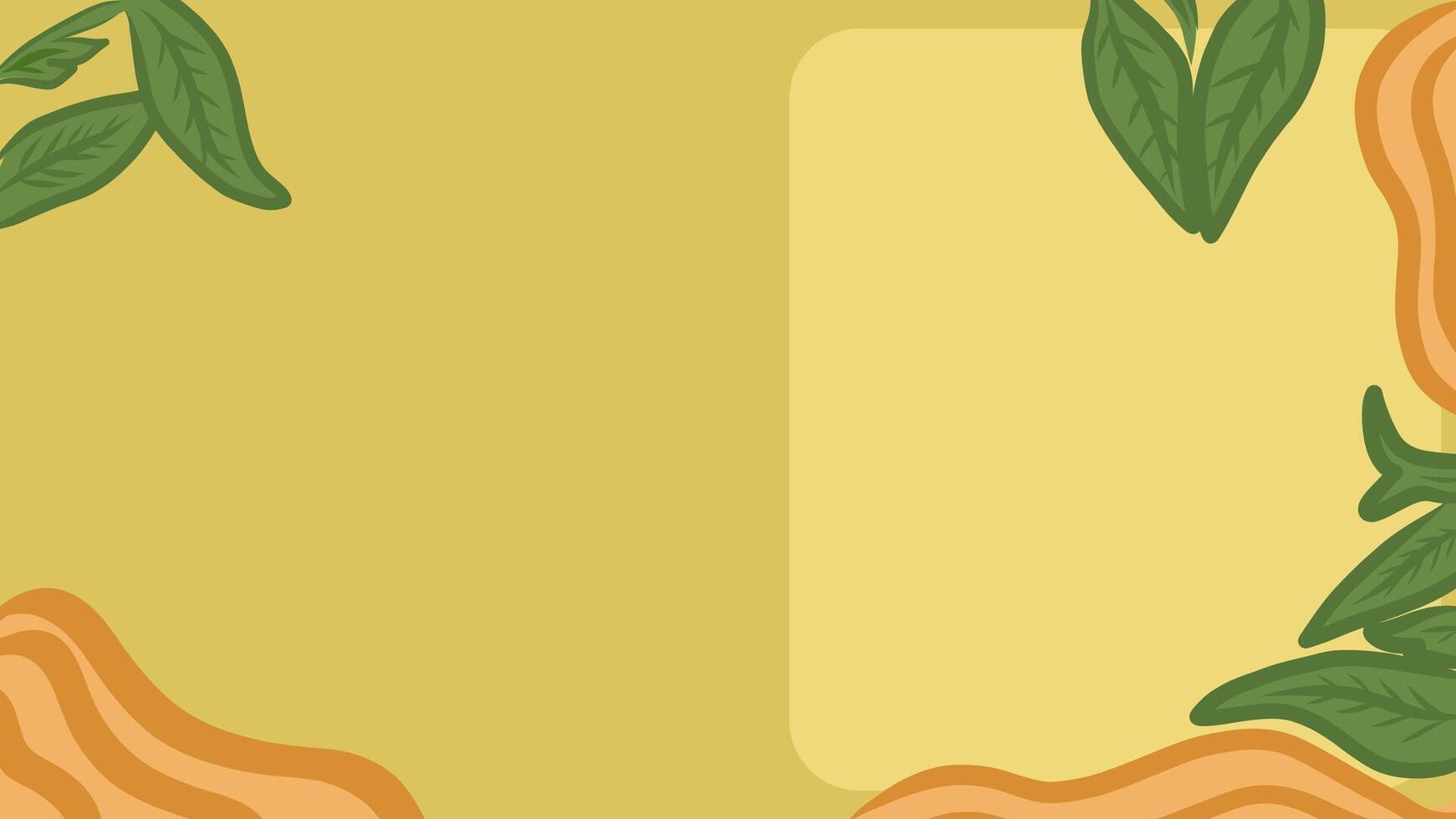 Children's yellow background with small leaves. illustration. Suitable for wallpapers, presentations, banners, etc. vector