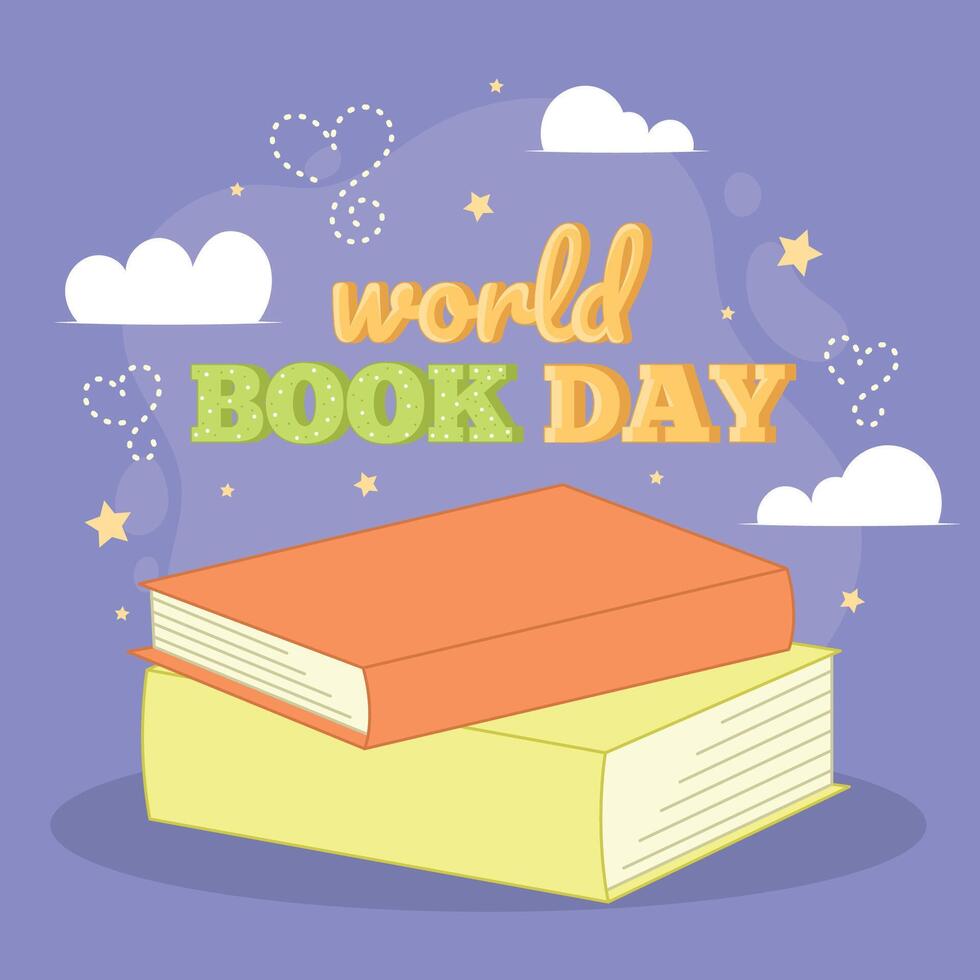 Worl book day poster vector