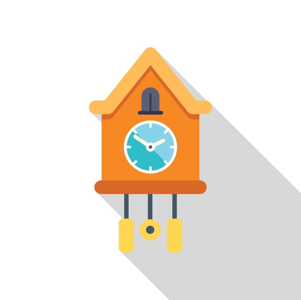 Cuckoo clock striking showing time passing quickly vector