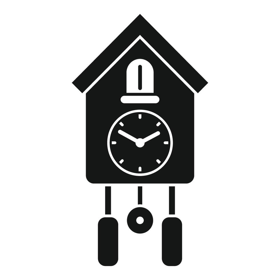 Cuckoo clock striking icon showing time passing vector