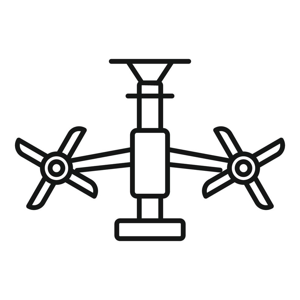 Drone with four propellers flying for delivery service vector