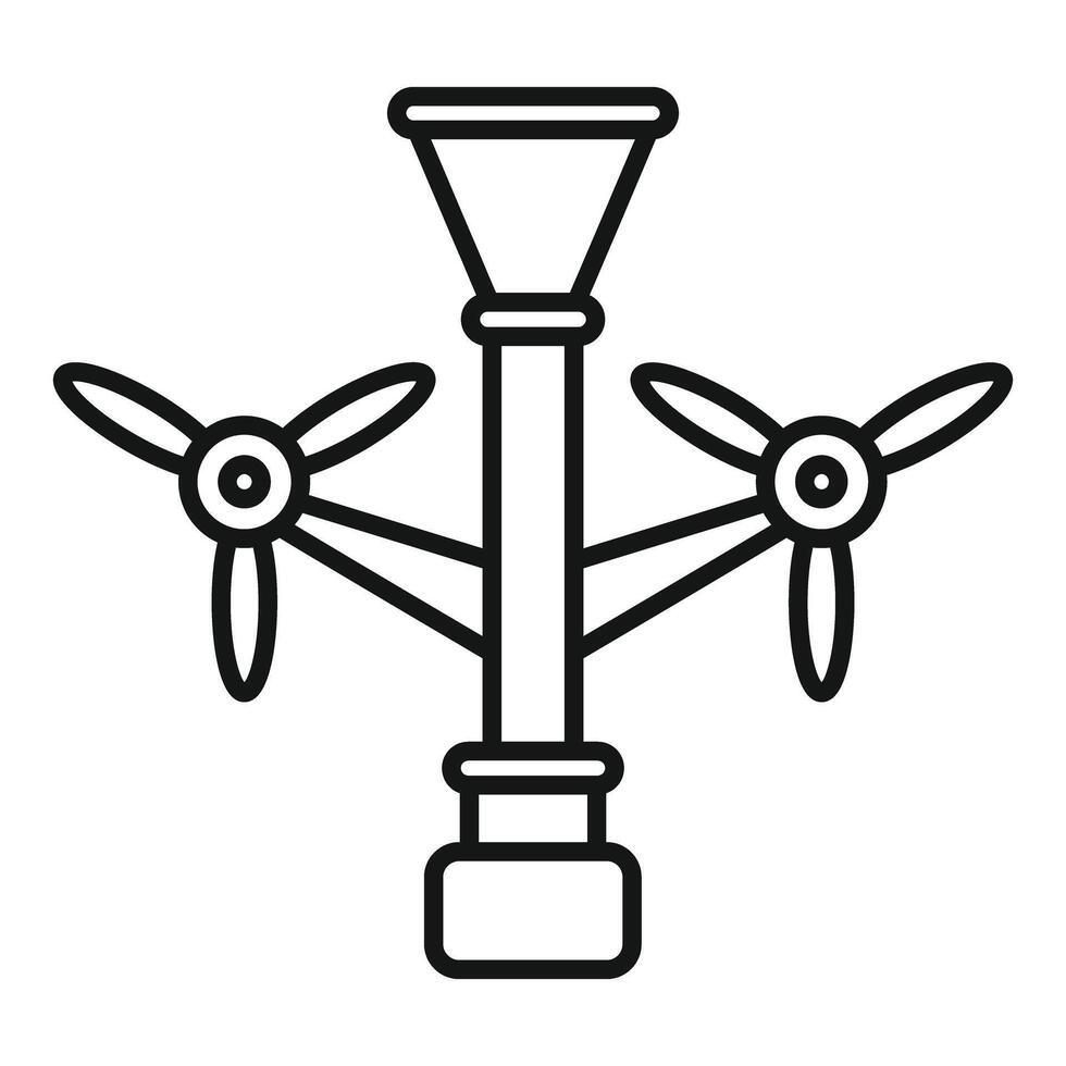 Street light using wind turbines for powering vector
