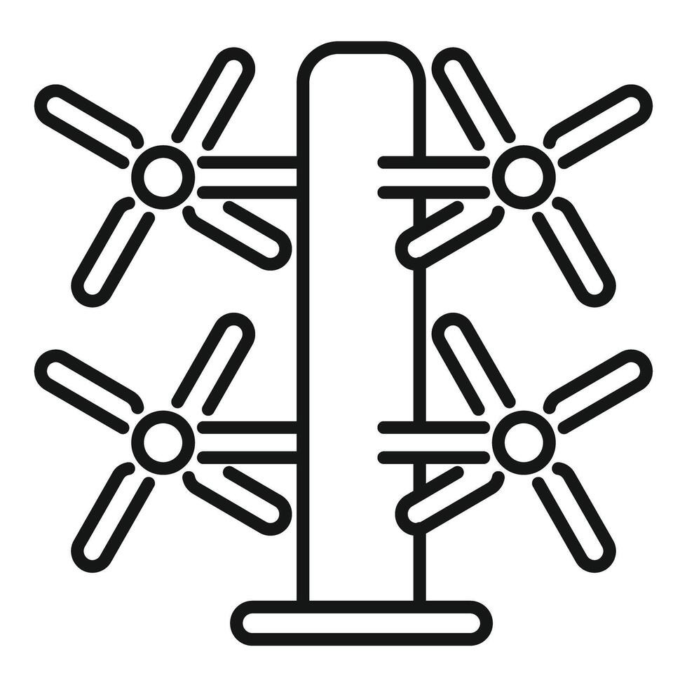 Street workout station with rotating handles for exercise vector