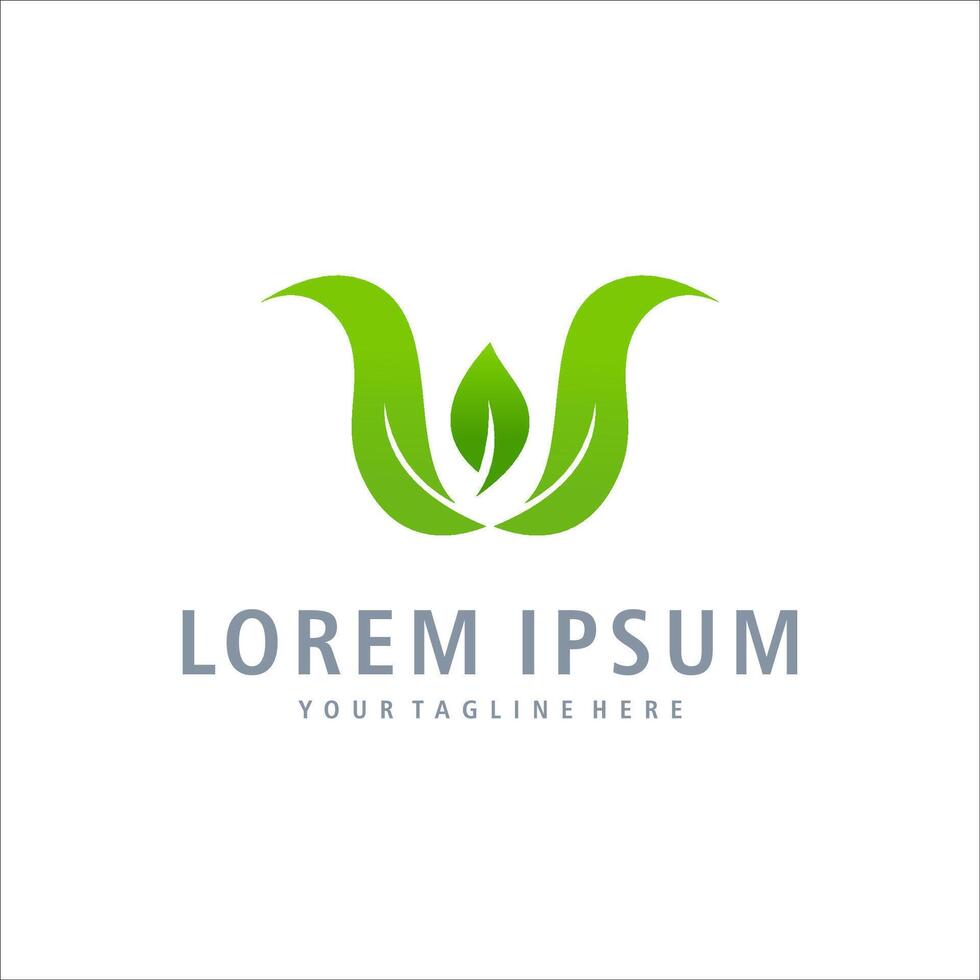 leaf logo design illustration vector