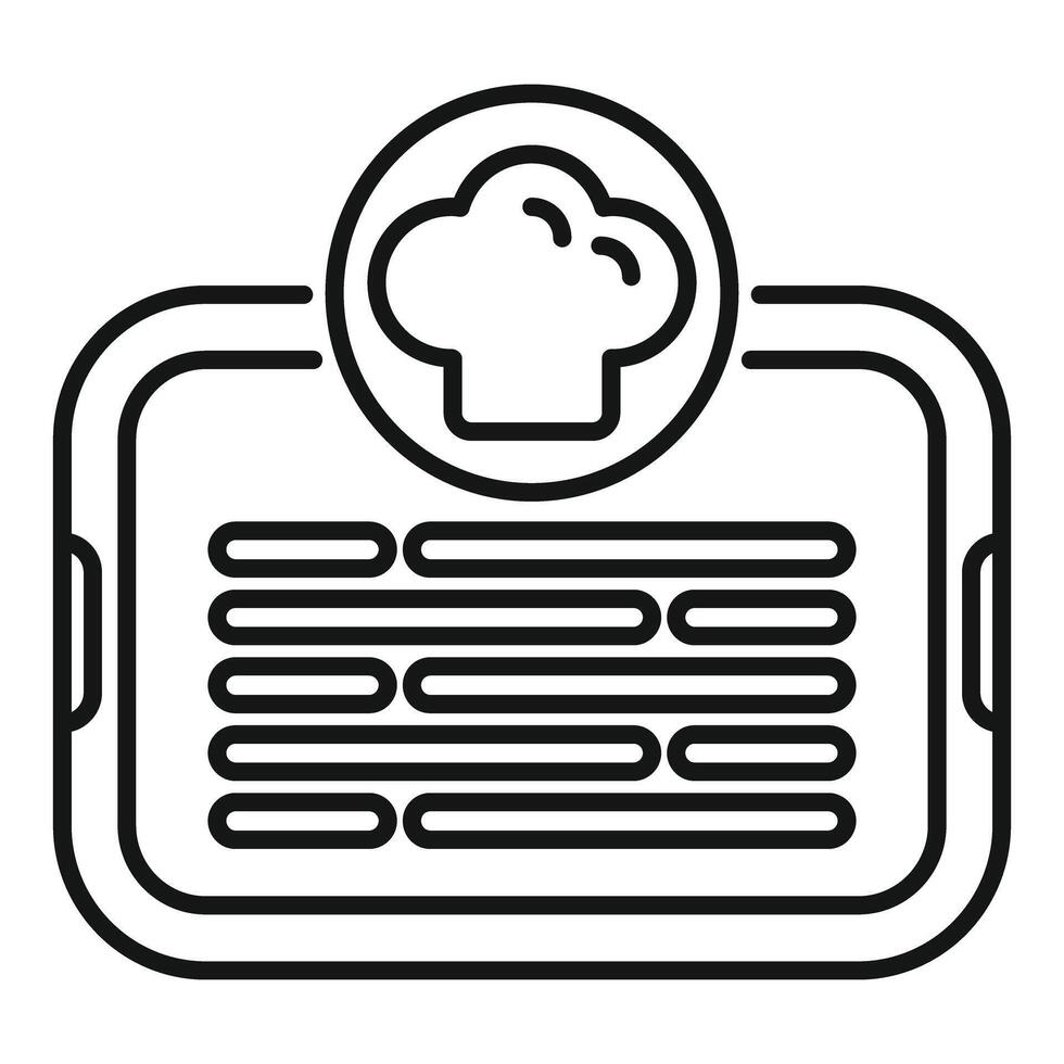 Online cooking course app icon showing culinary education vector