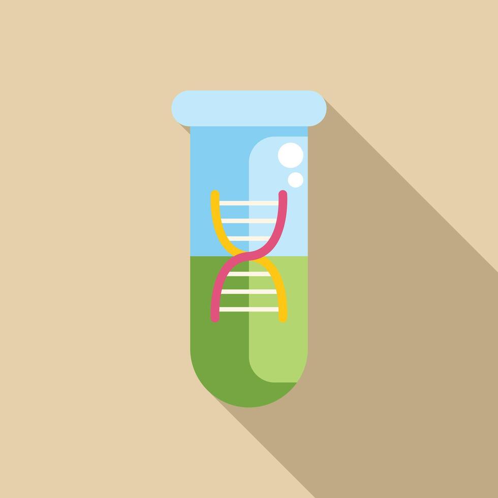 Test tube containing dna strands for genetic experiments vector