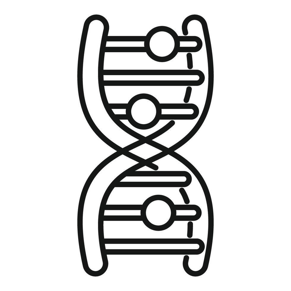 Dna structure connecting lines forming double helix shape vector