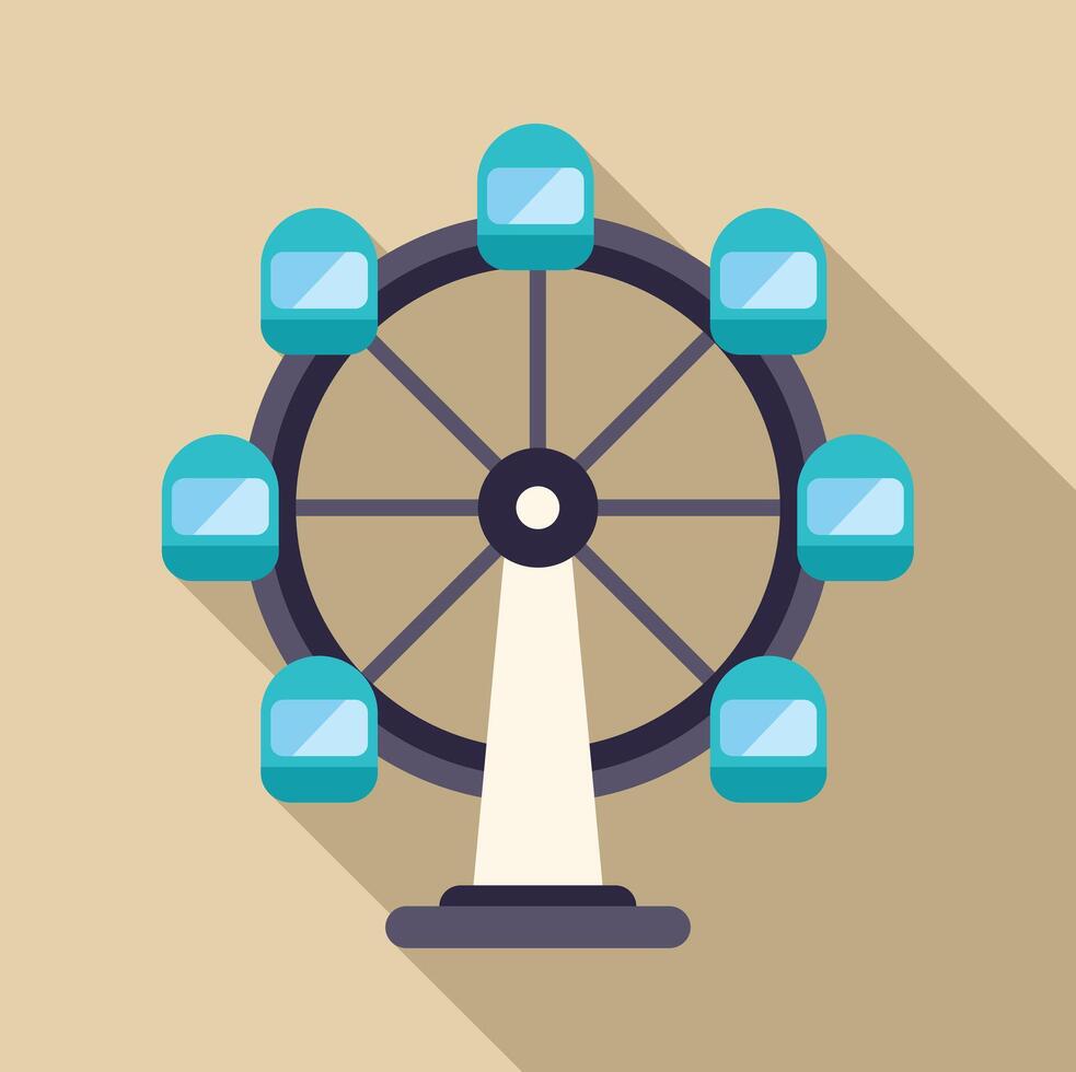 Ferris wheel with rotating cabins bringing joy and excitement to visitors vector