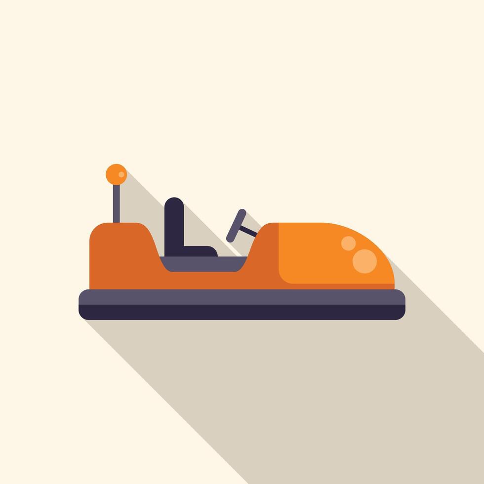 Orange bumper car illustrating amusement park ride vector