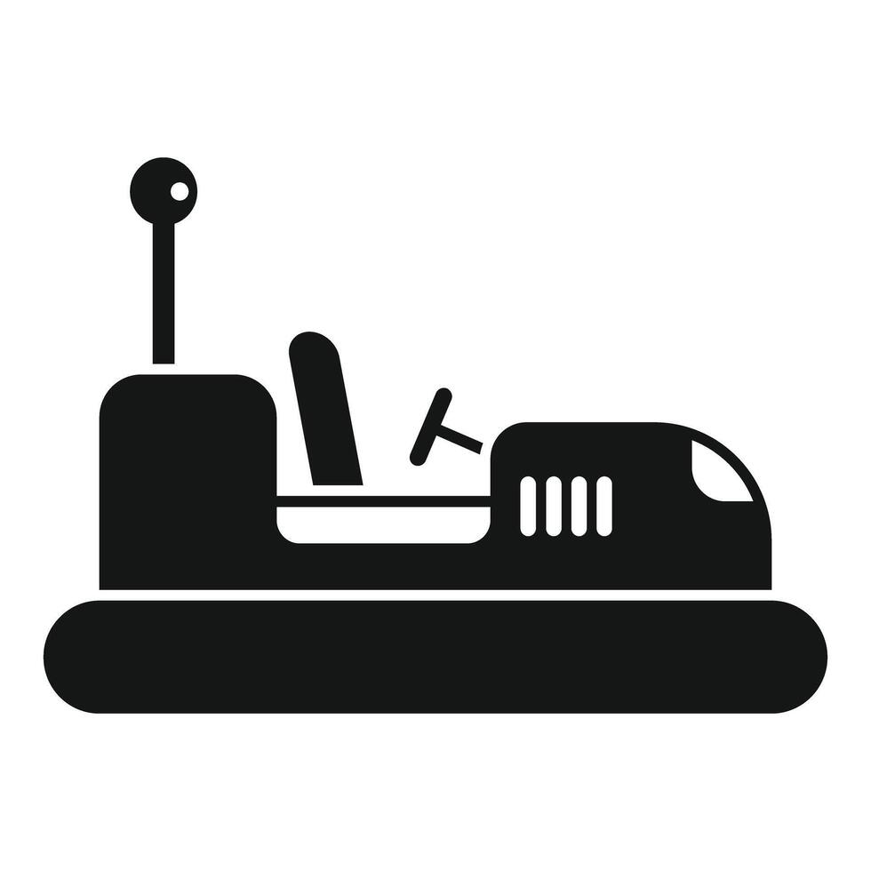 Bumper car attraction for having fun in amusement park vector