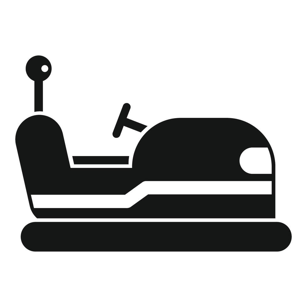 Black silhouette of a bumper car isolated on a white background vector