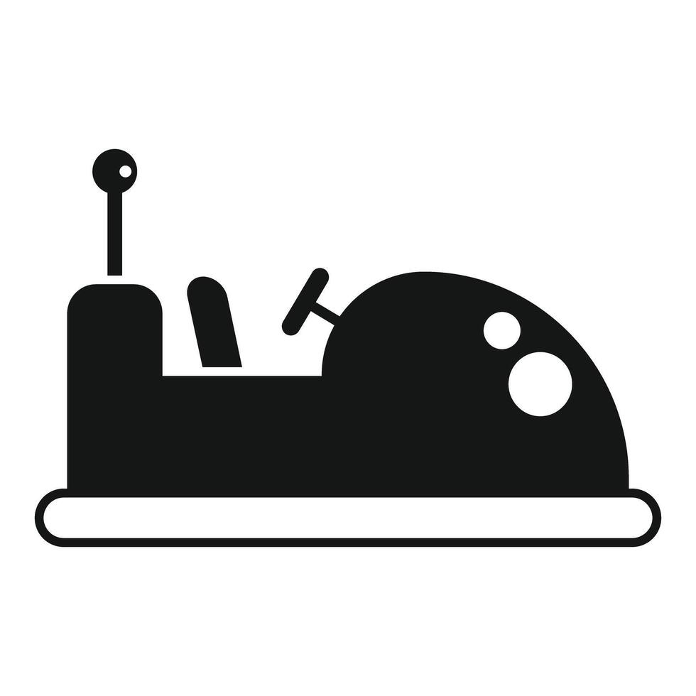 Bumper car icon representing amusement park ride for children vector