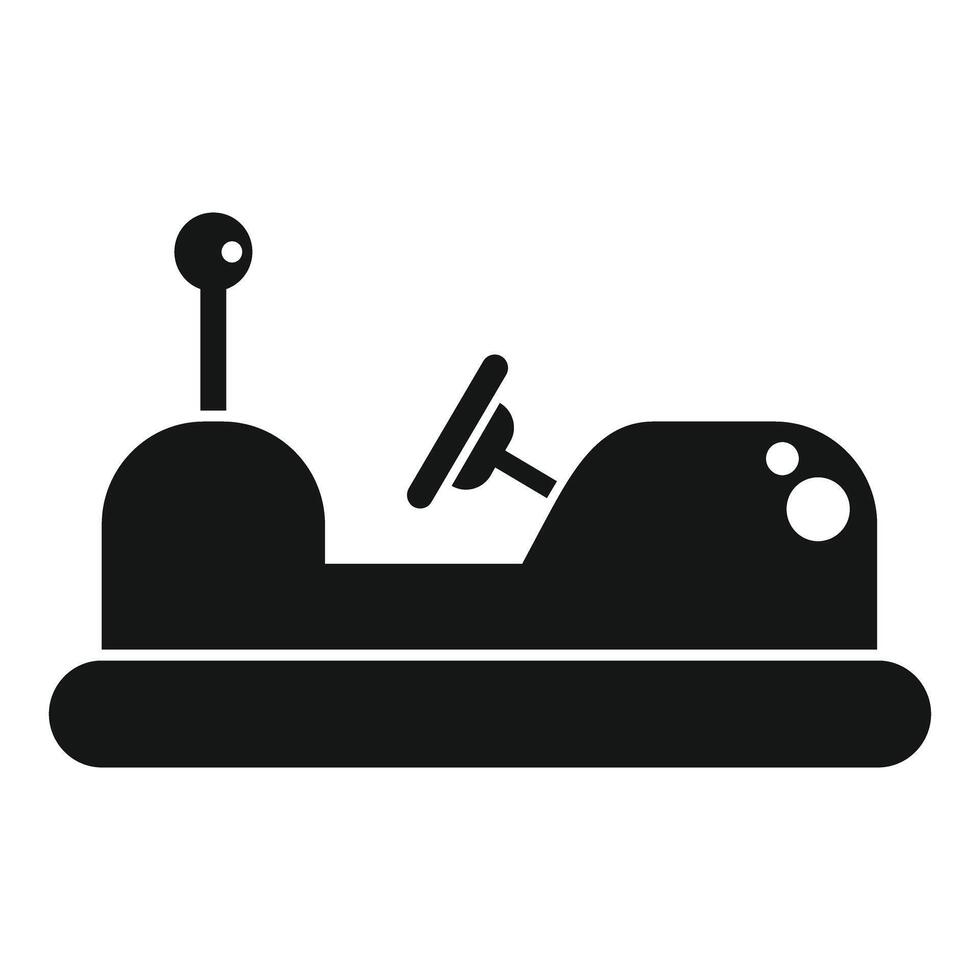 Bumper car with steering wheel and antenna for entertainment and fun vector
