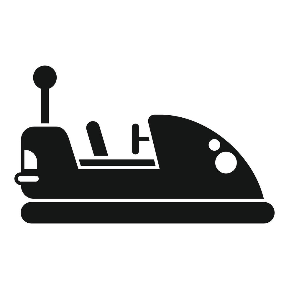 Bumper car standing still, ready for fun at amusement park vector