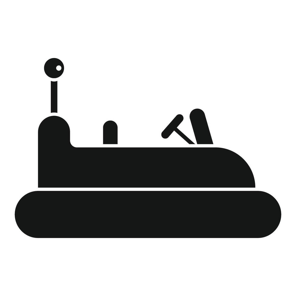 Bumper car icon, simple style vector
