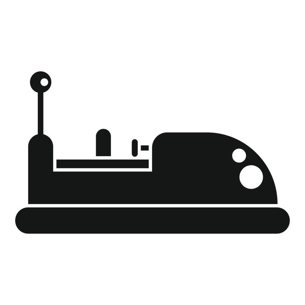 Hovercraft floating on cushion of air icon simple style vector