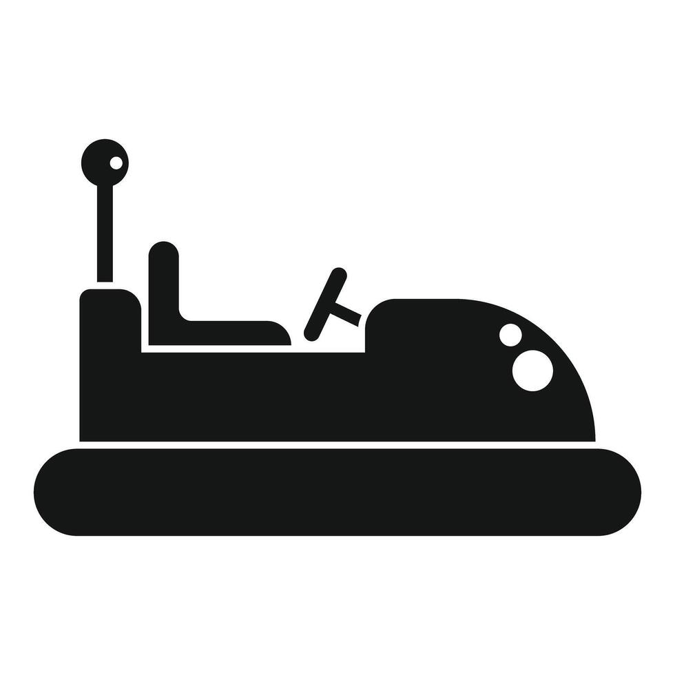 Bumper car icon representing amusement park ride for children vector
