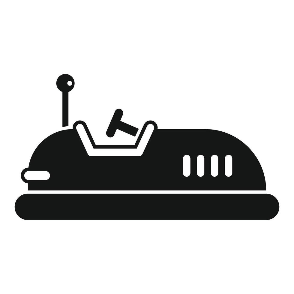 Bumper car icon representing amusement park ride for kids vector