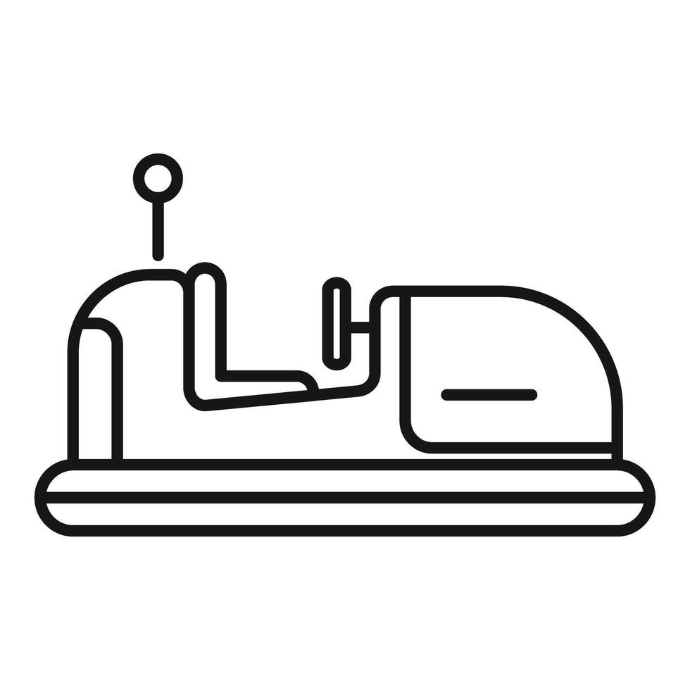 Bumper car attraction icon representing amusement park ride vector