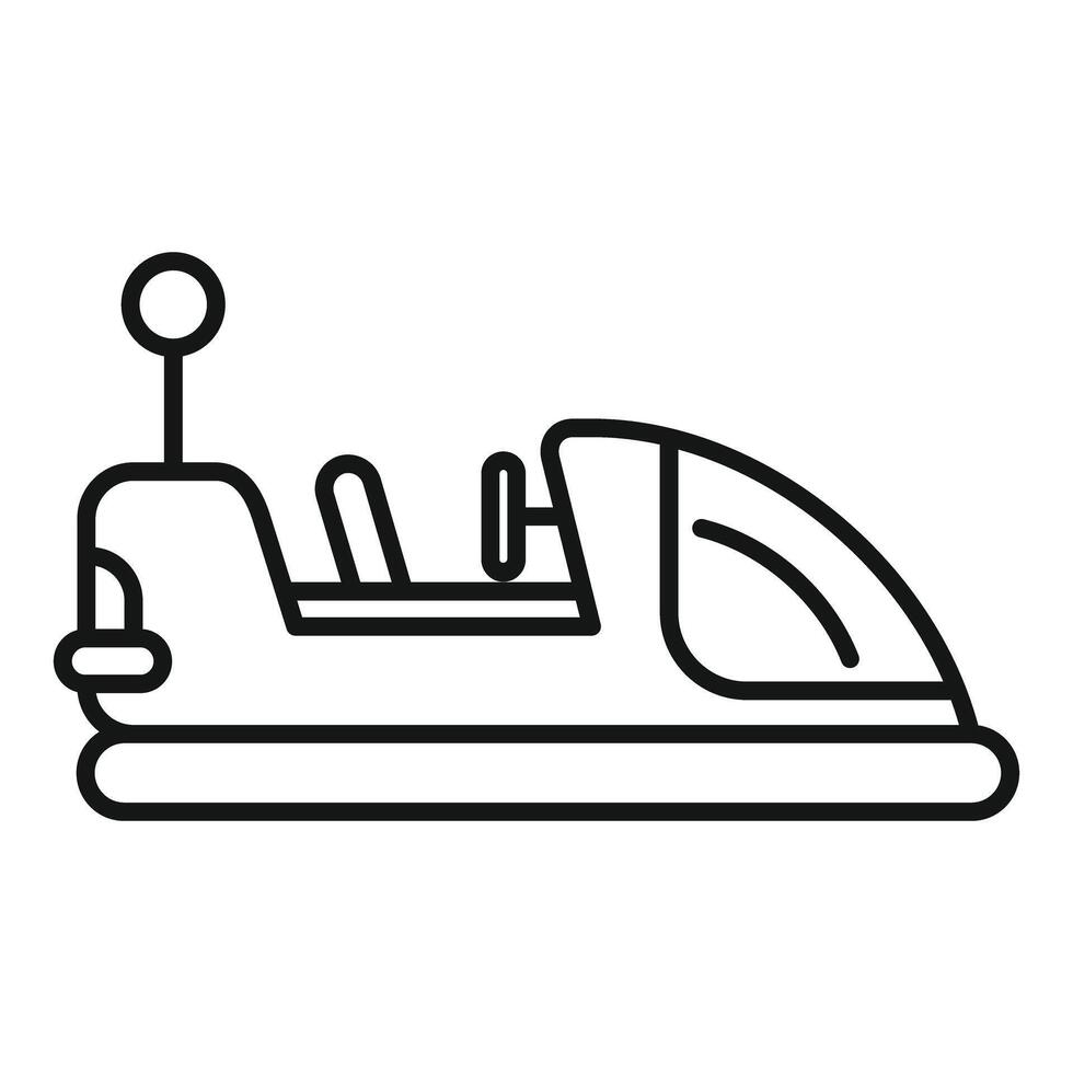 Bumper car attraction ride amusement park icon vector