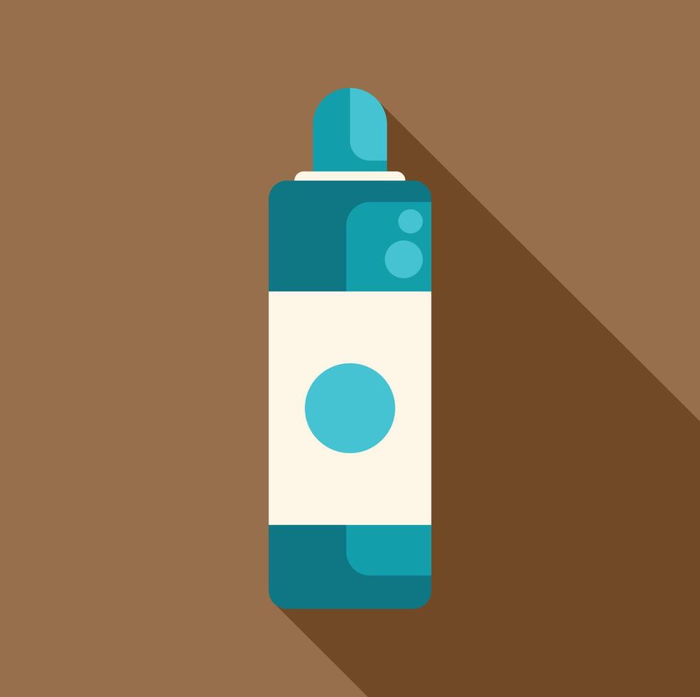 Spray bottle with long shadow showing through minimalist graphic design vector
