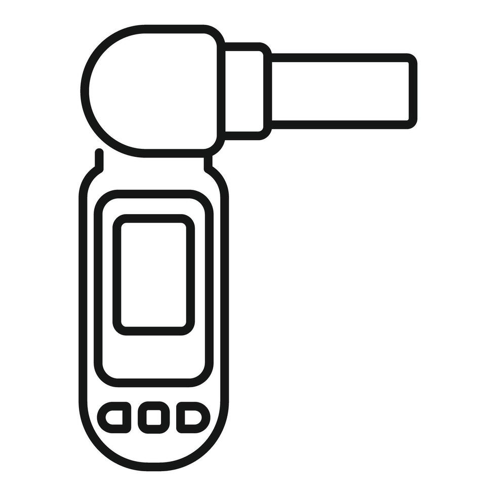 Digital non contact infrared thermometer showing body temperature icon vector