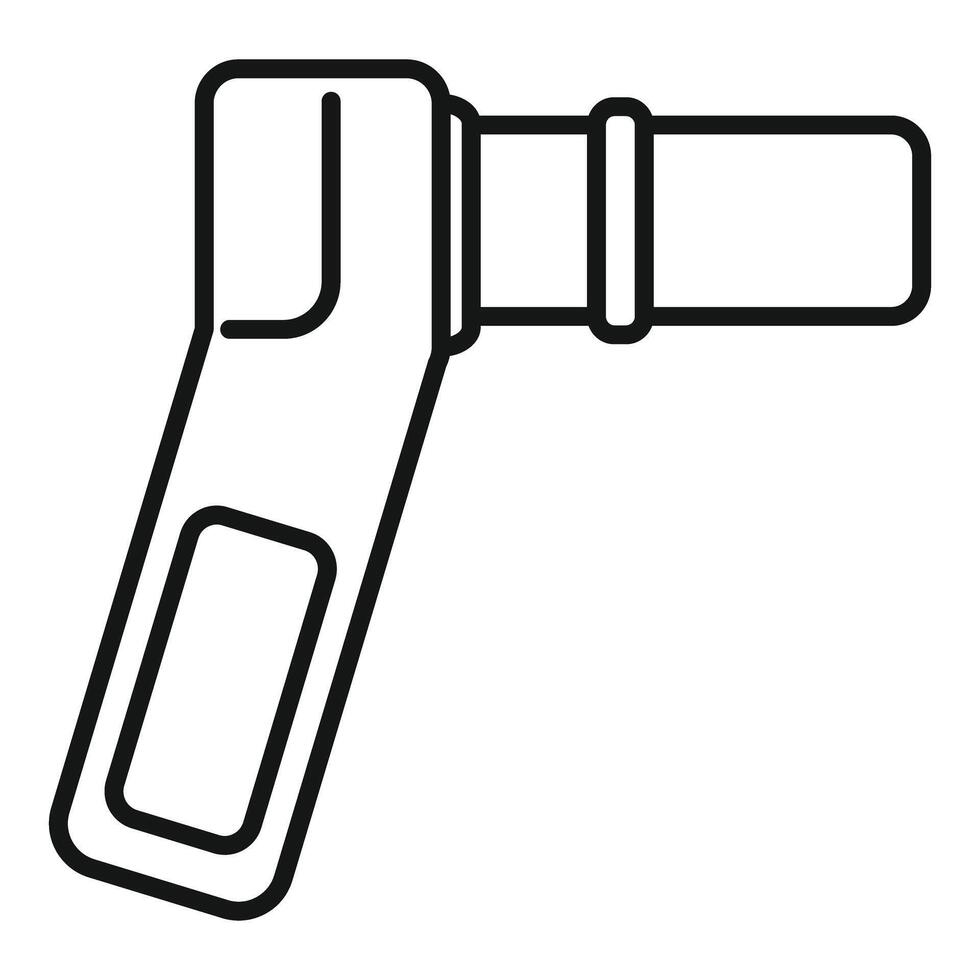 Electronic thermometer gun presenting body temperature measurement vector