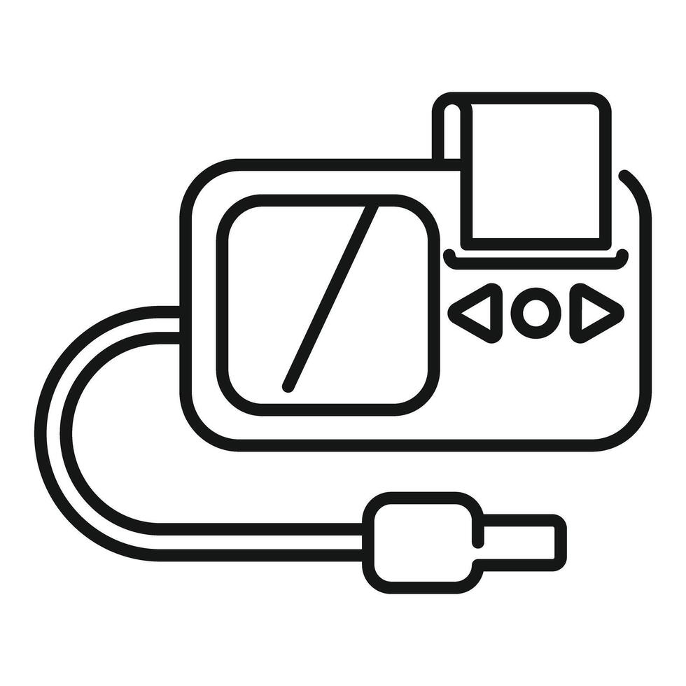 Glucometer showing blood sugar level icon vector outline