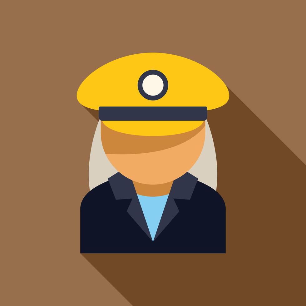 Female miner wearing uniform and hard hat posing for portrait vector