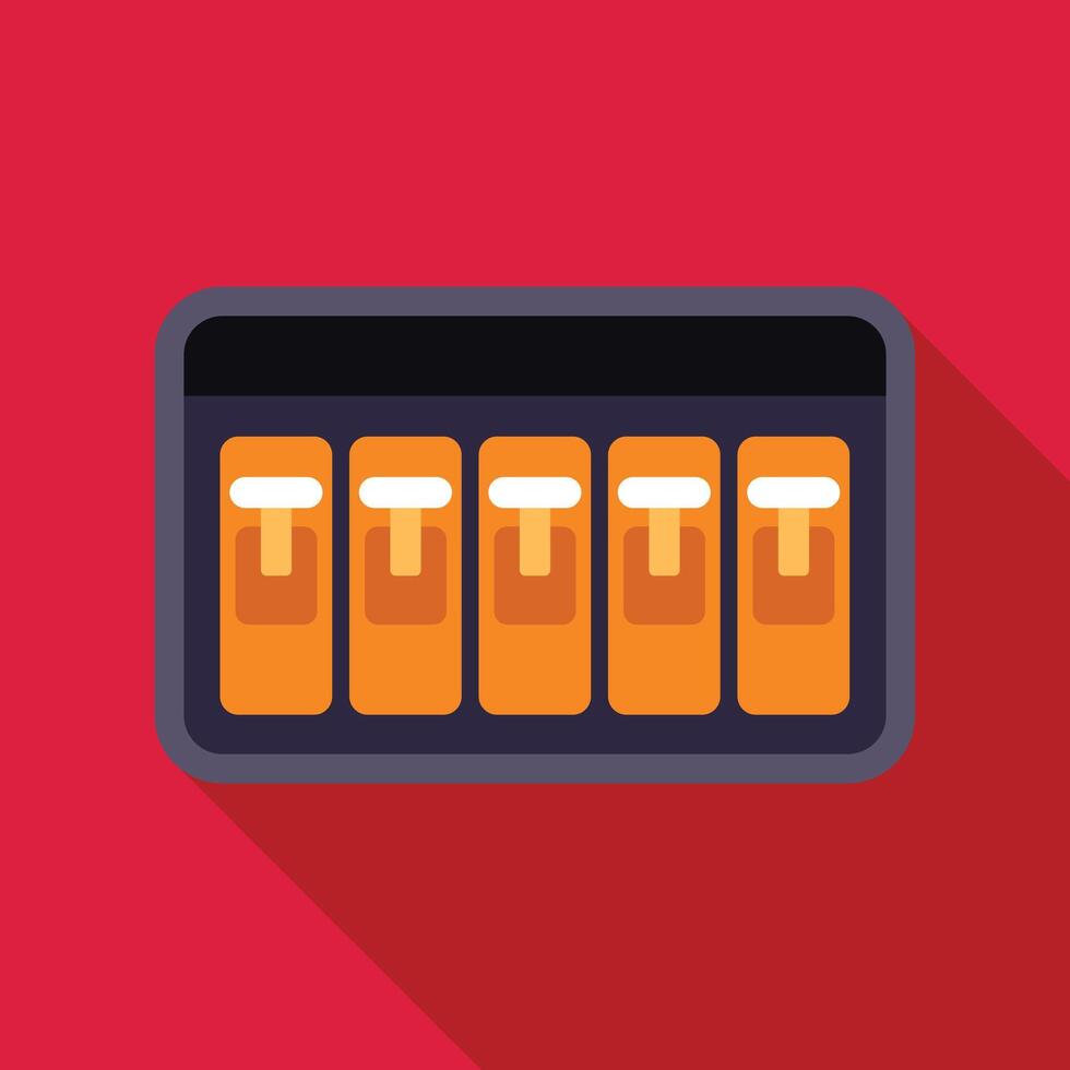 Electrical fuse box with fuses preventing circuit overload vector