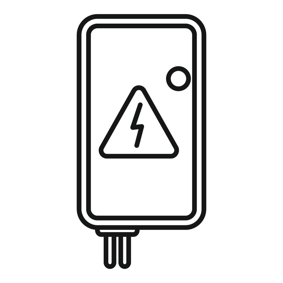 Electric meter icon showing electricity supply and usage vector