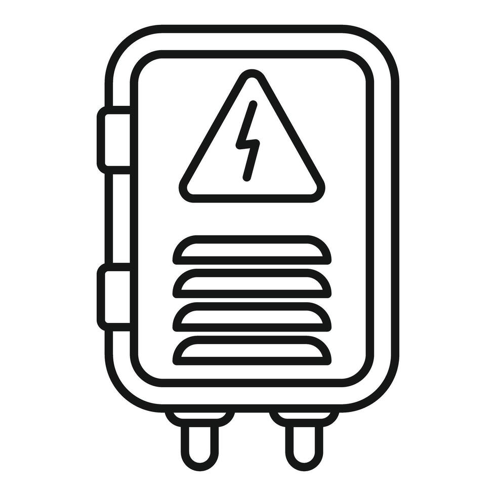 Electric fuse box with high voltage sign displaying on it vector