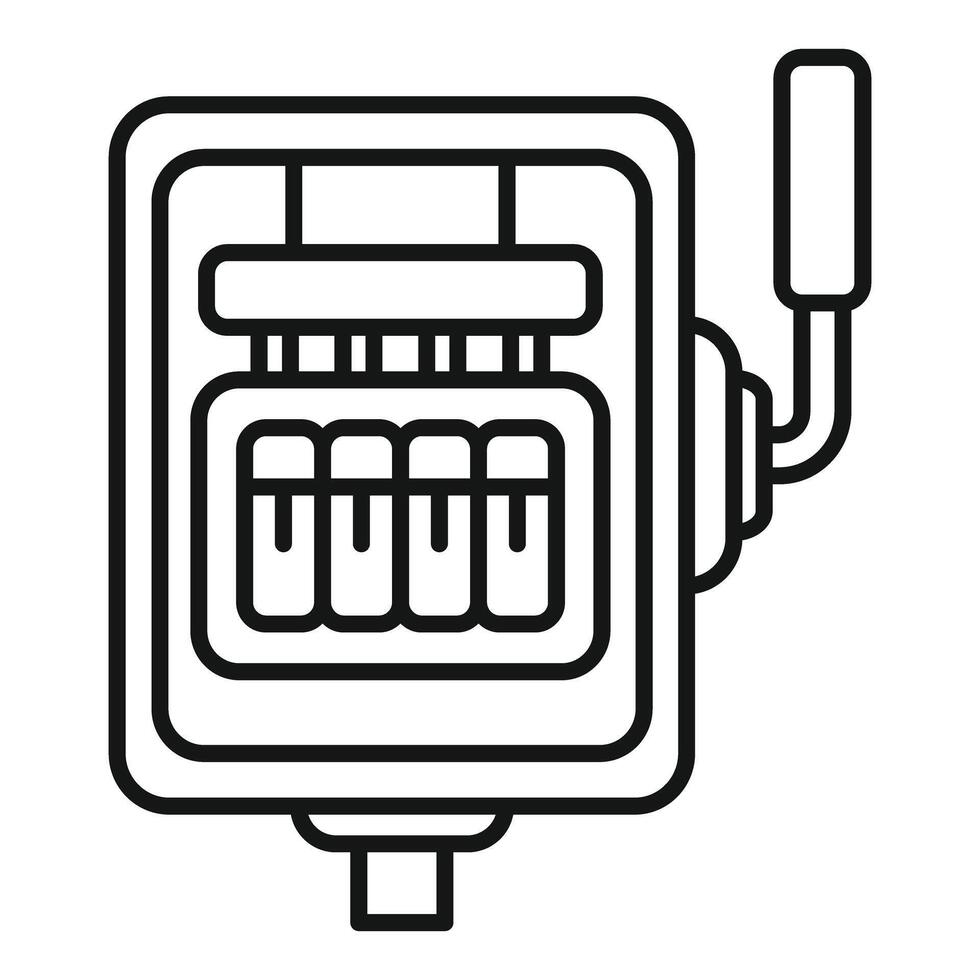 Electric meter showing power consumption in kilowatts vector
