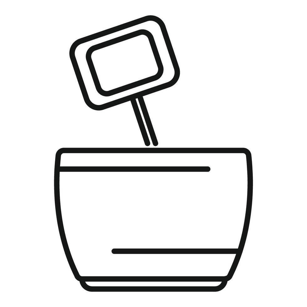 Smart home device managing system outline icon vector