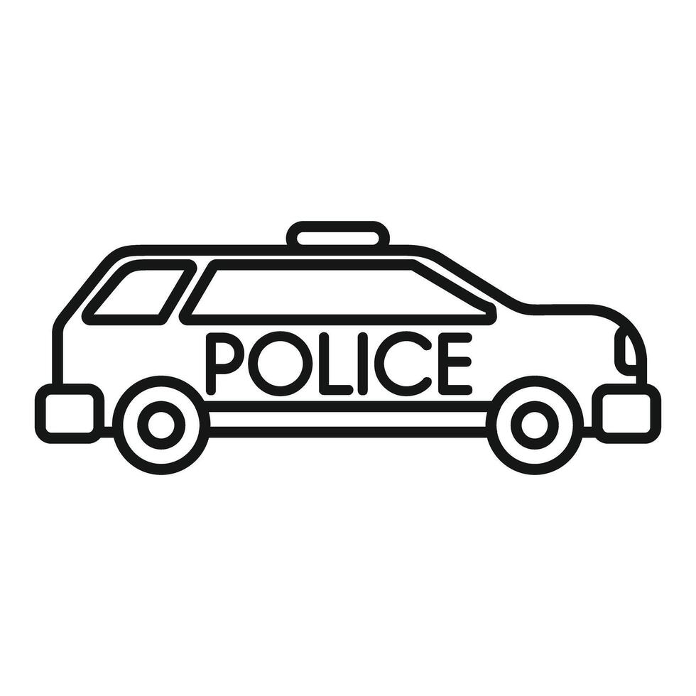 Police car icon representing law enforcement and security vector
