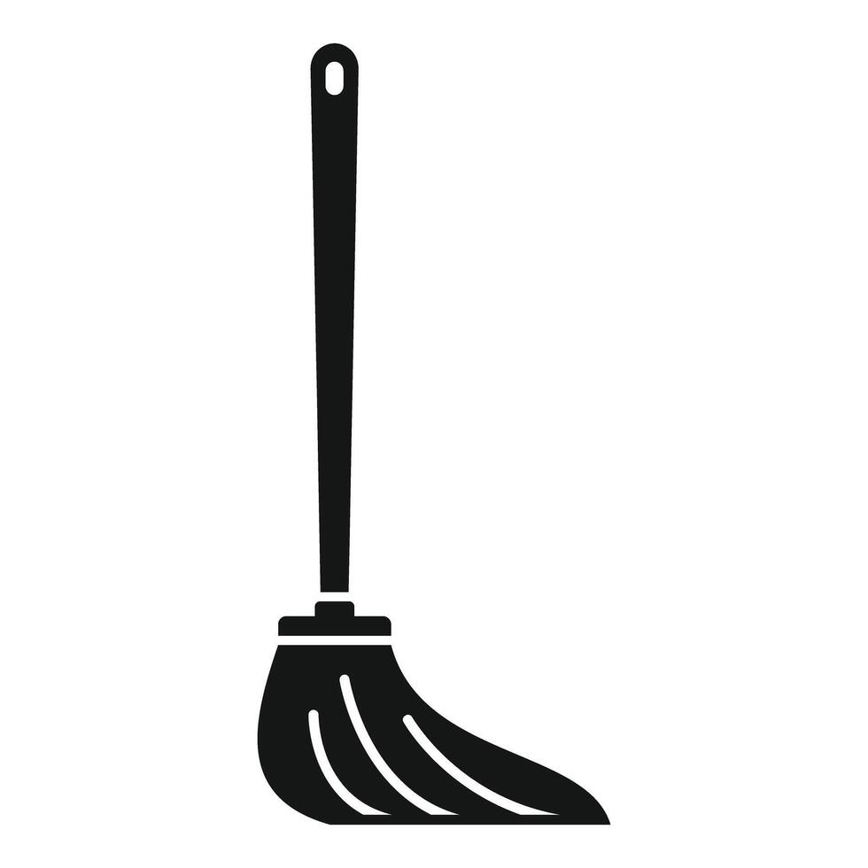 Simple mop with wooden handle icon representing cleaning vector