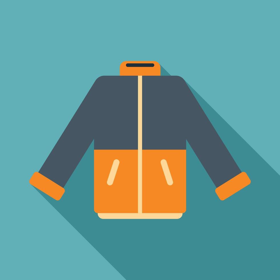 Warm winter jacket offering protection from cold weather vector