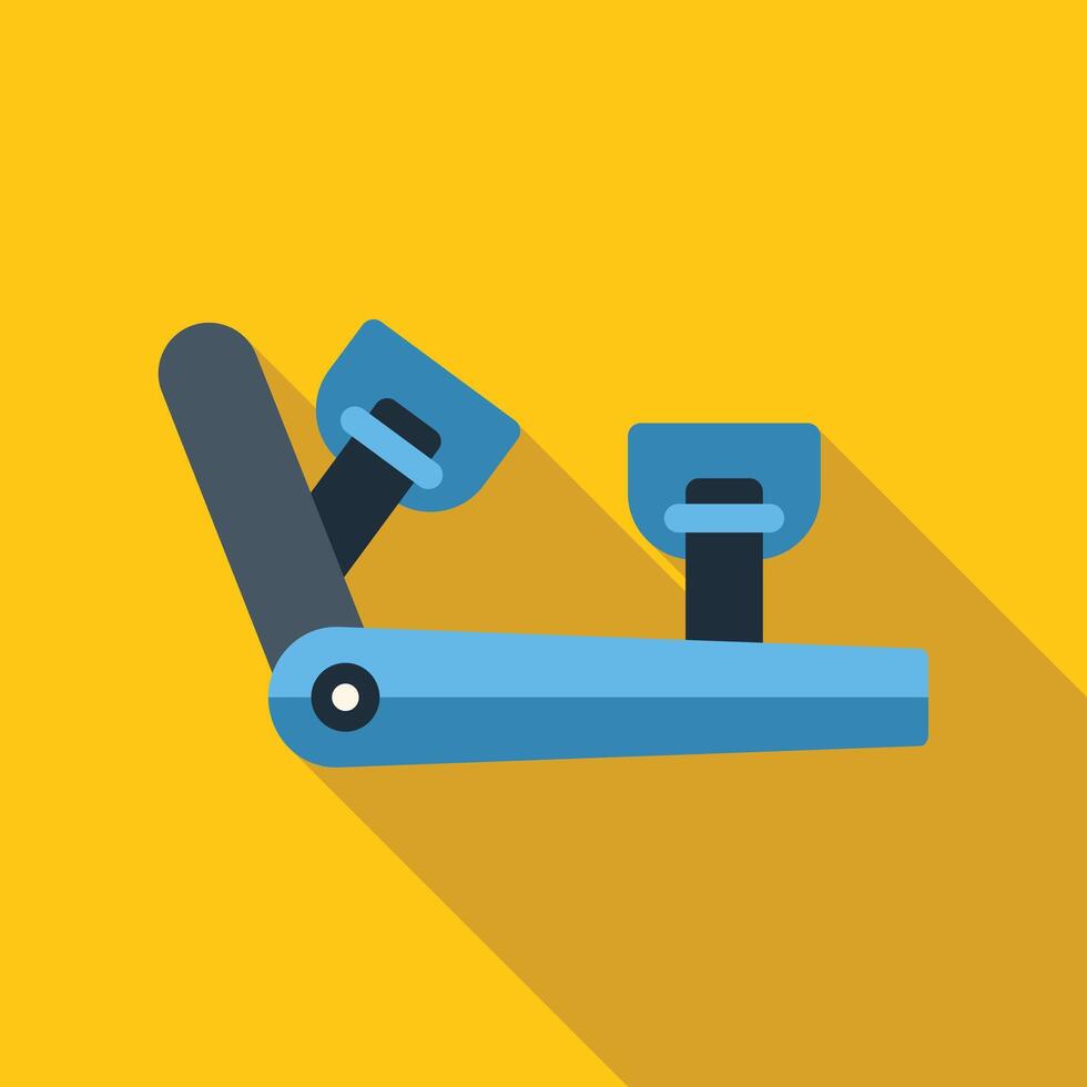 Blue leg exerciser machine for rehabilitation process vector