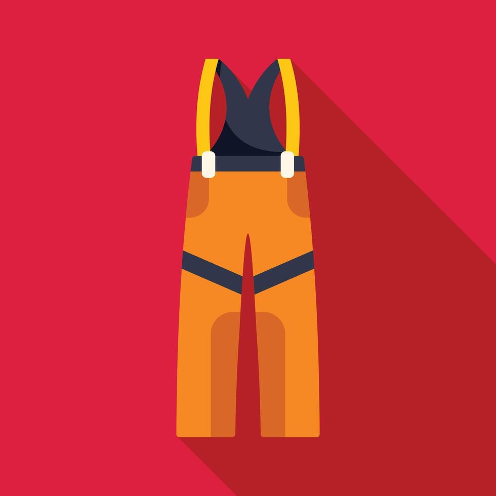 Fireman uniform pants with suspenders icon flat design vector