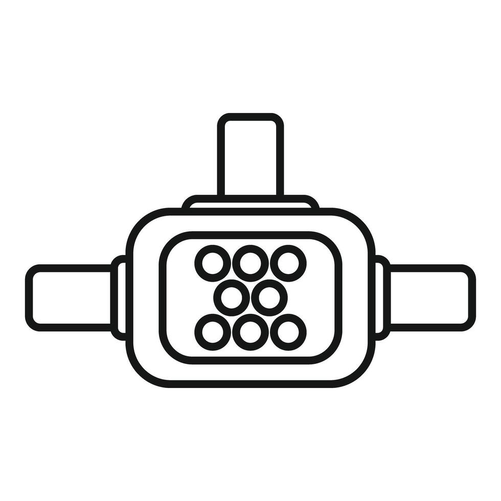 Bicycle front light providing visibility for cyclists riding in the dark vector
