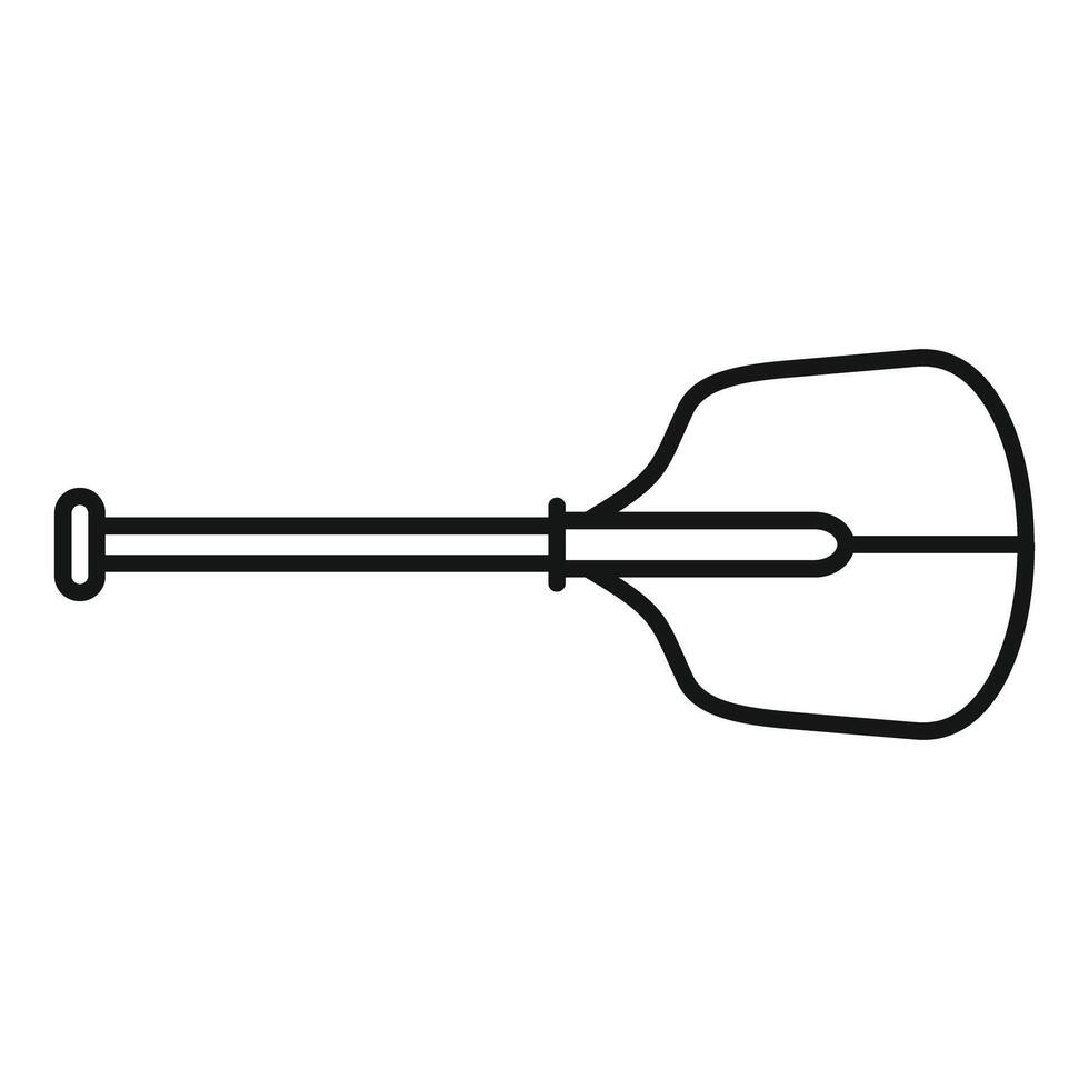 Minimalist vector line icon of pizza peel showing cooking process