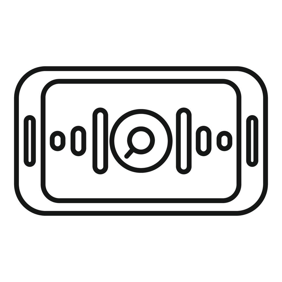 Smartphone showing voice search assistant listening for voice command vector