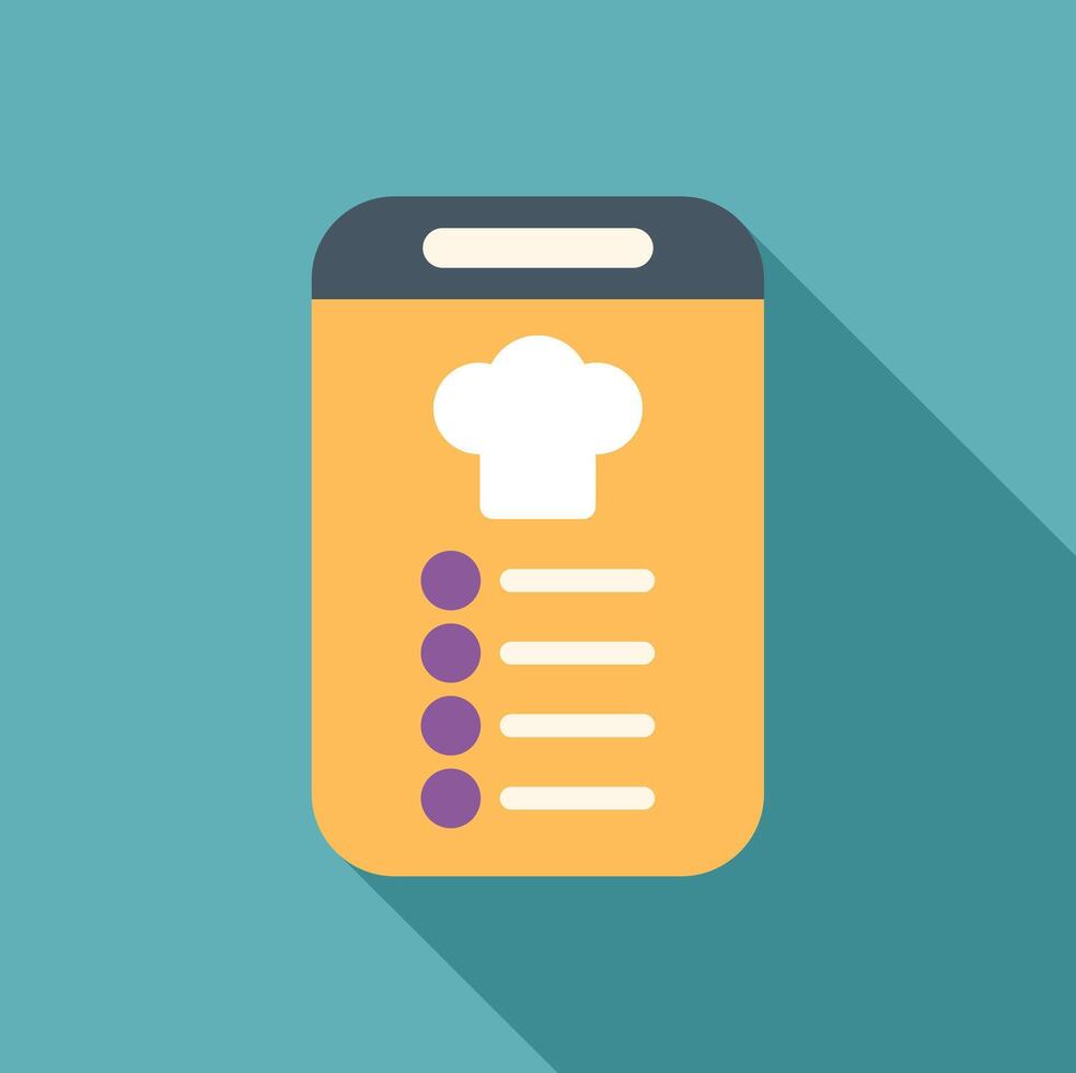 Smartphone showing online menu for food delivery app vector