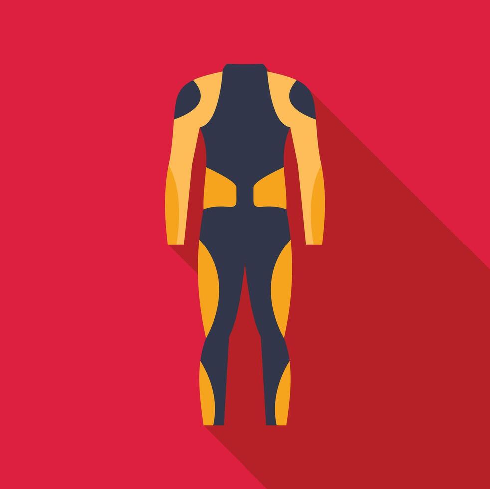 Diving suit for professional diver standing on red background vector