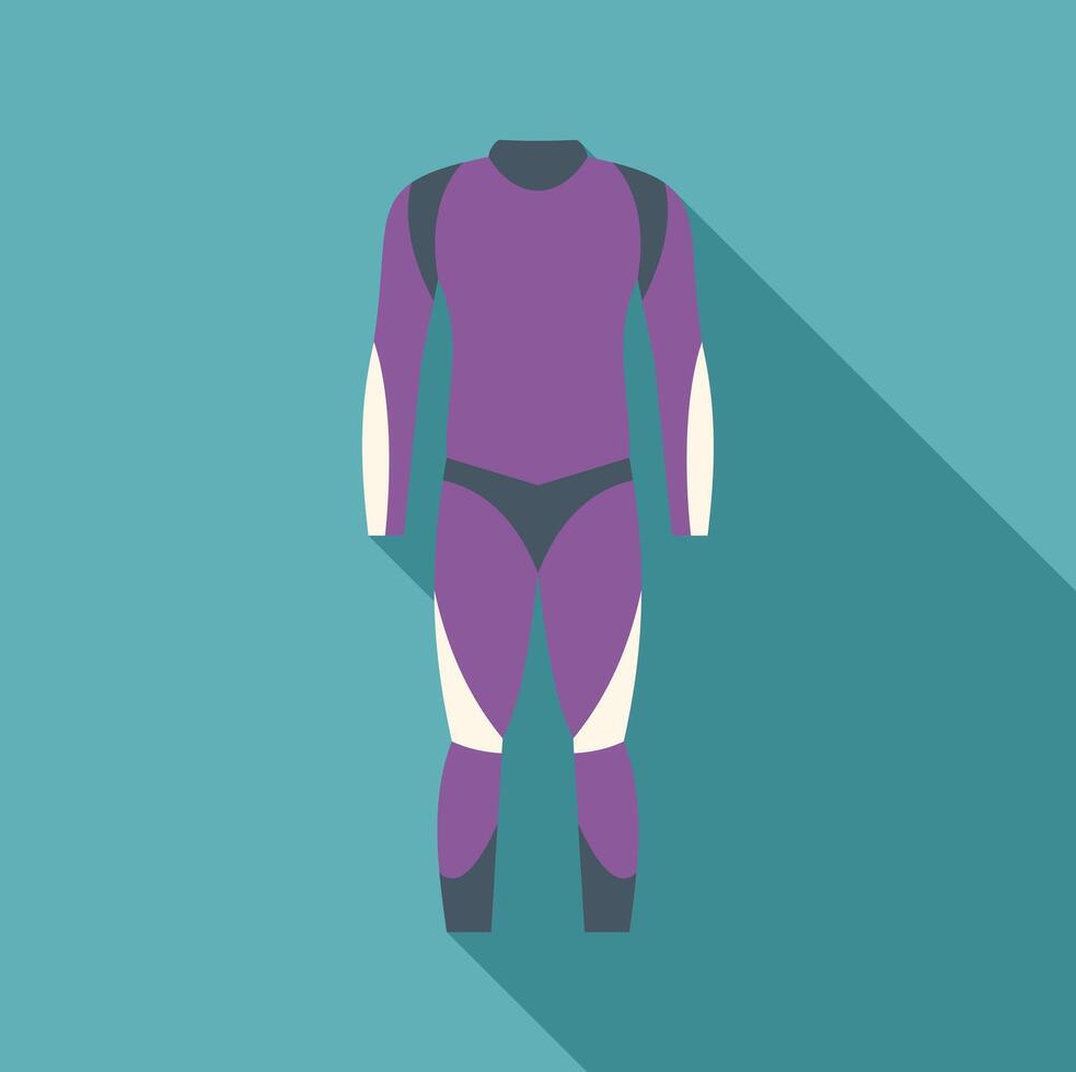 Diving suit for extreme water sports and diving in cold water vector